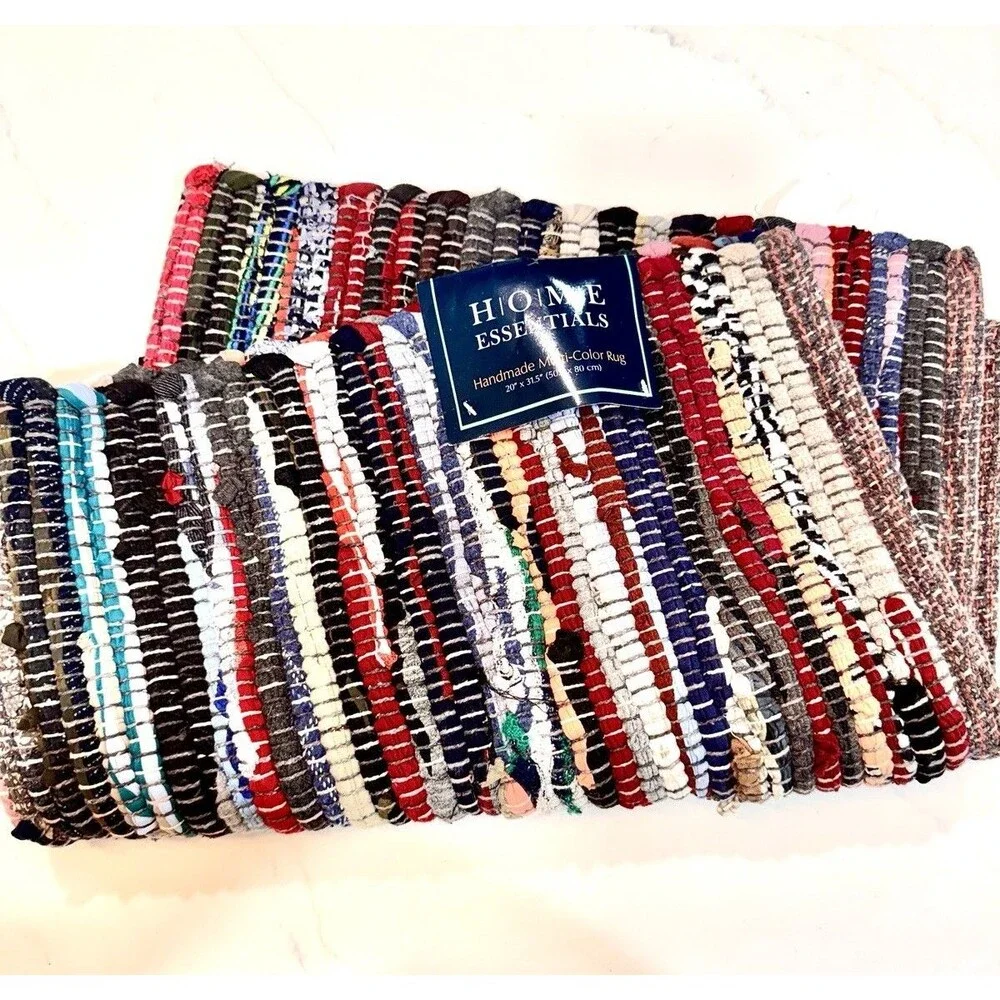 Chindi‎ Home Collection Rag Rug Handwoven Multicolor 20x31.5